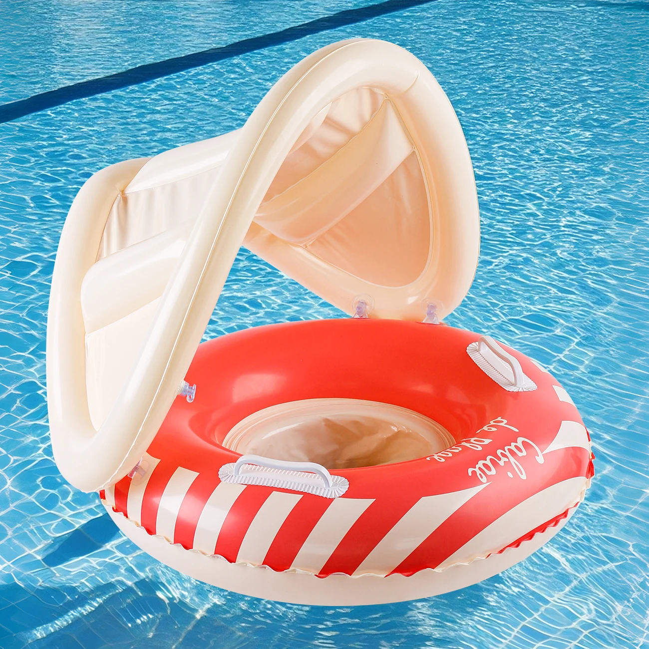 1 x aufblasbare Sonnenschutzliege im nordischen Stil, lebendige Sommer-Poolschwimmer für Strand- und Poolpartys Image