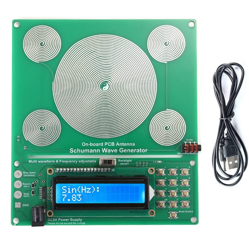 CJSD-Einstellbarer Schumann-Wellengenerator 0,01Hz-100000Hz, Multi-Wellenform-Signalgenerator (Ohne Gehäuse) Image