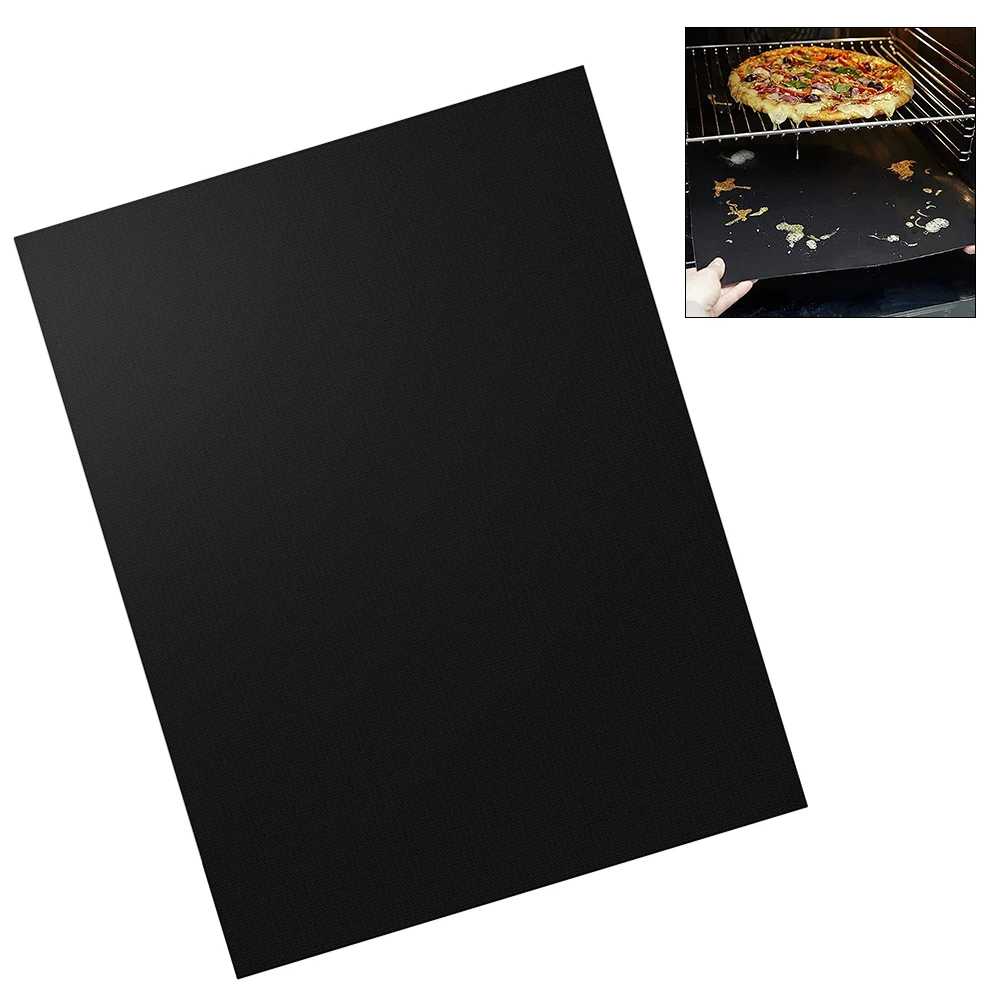 Ofen-Grillfolie, verdickte Grillplatte, Grillmatten-Set, wiederverwendbar, zum Backen im Freien, antihaftbeschichtete Unterlage für Elektrogrill, Gas, Holzkohle, Grill Image