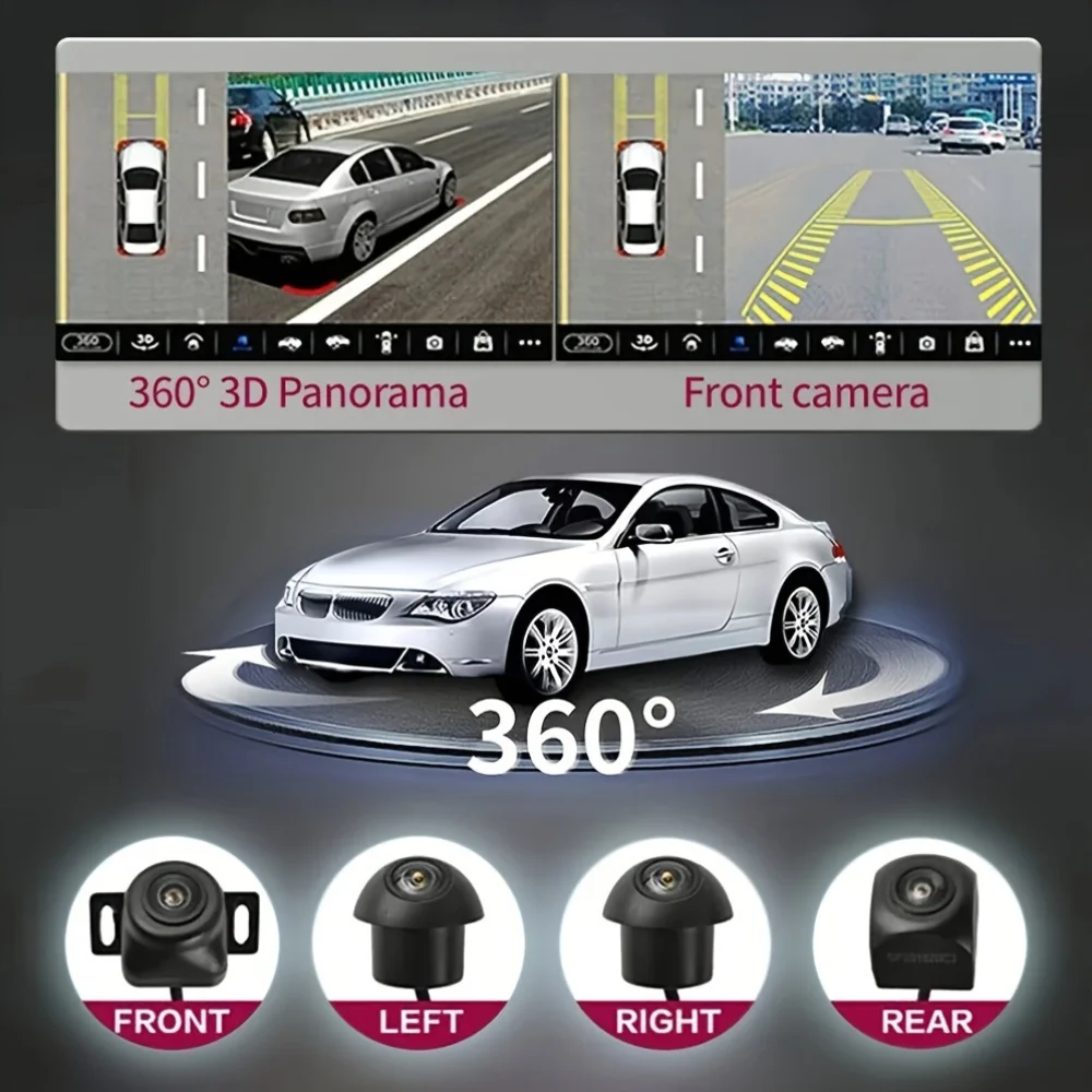 AHD 360-Grad-Panorama-1080P-Kamera für den Fahrzeuggebrauch, kompatibel mit Android-Systemradios, ohne Batterie Image
