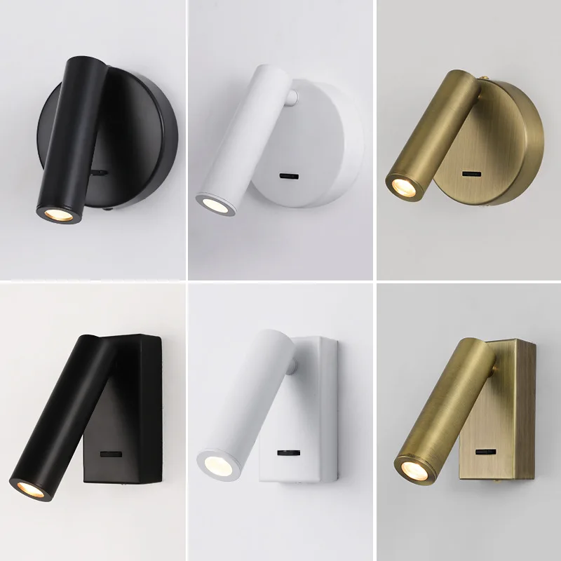 Neue amerikanische Nacht-LED-Wandleuchte mit verstellbaren Strahlern, Hotel, Flur, Flur, Schlafzimmer, Wandleuchte, Innen-Leselicht