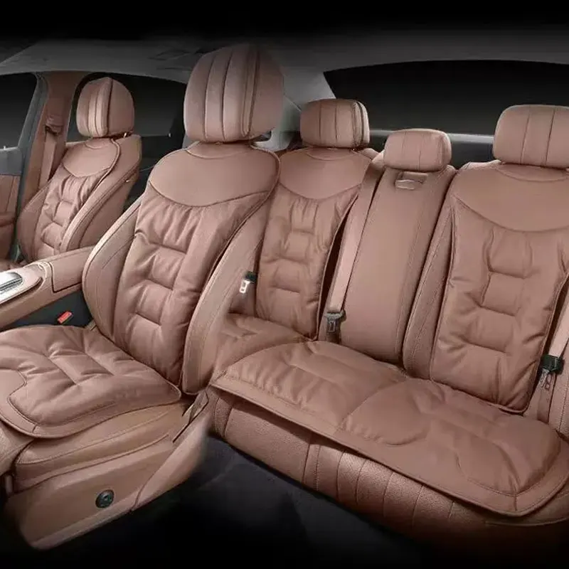 Für Tesla 7Pcs Auto Kissen Sitzkissen Rückenlehne Einzelstück Plüsch Nappa Leder Atmungsaktive Vier Saison Universal Sitzkissen Image