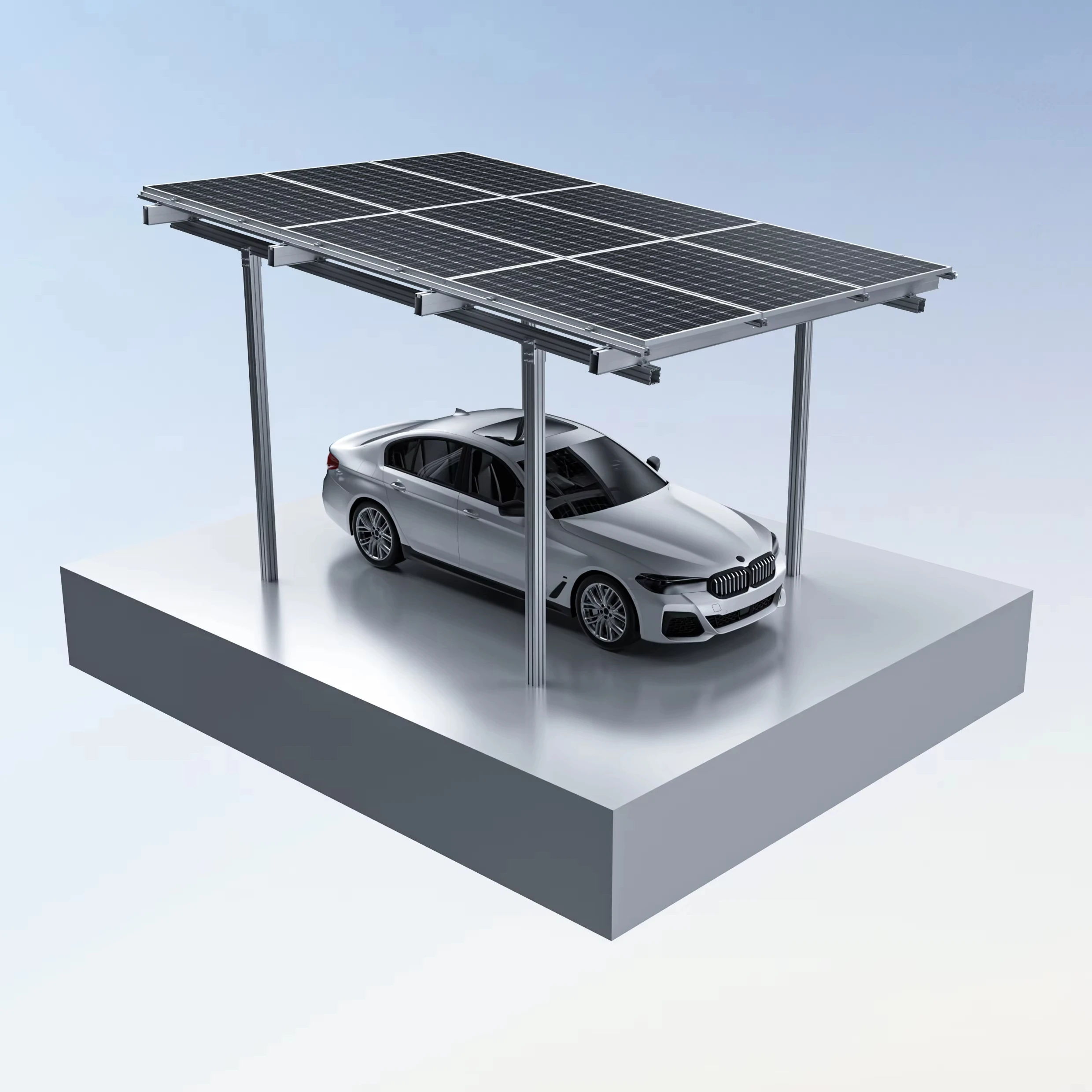 Heißverkaufte, hochwertige Carport-Struktur, Solar-Carport auf dem Dach