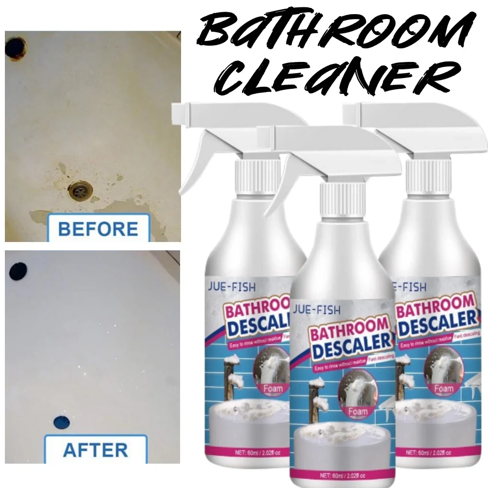 3Pcs Badezimmer Hartnäckige Flecken Reiniger Spray Entfernen Sie schnell Hartnäckige Flecken Reiniger Leistungsstarke Flecken Entferner für Badewanne Wc Image
