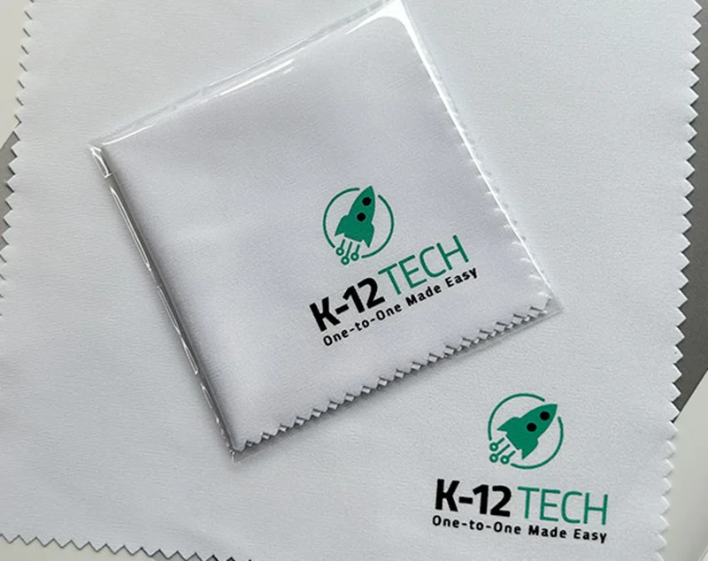 100 Stück Individuelles Logo 15x15CM 230gsm Brillen-Mikrofasertuch Brillenreiniger Wischtuch Image