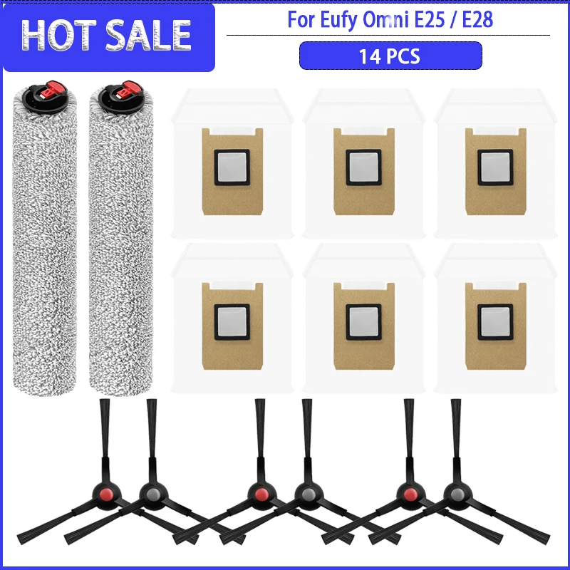 Roller Mopp Tuch Seite Pinsel Filter Staubbeutel Für Eufy Omni E25 / E28 Roboter Roboter Vakuum Ersatzteil Zubehör Verbrauchsmaterialien Image
