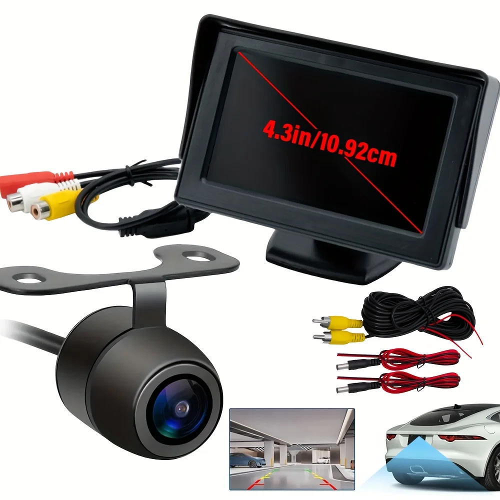 Auto-Rückfahrkamera, 10,92 cm, Monitor-Set, Auto-Display-Rückfahrkamera-System, hilft Ihnen beim Parken sicher und schnell Image