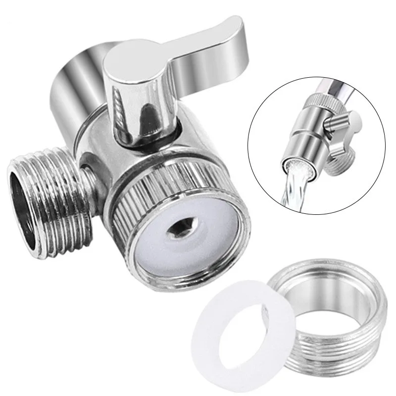 Zwei-Wege-Wasserhahn-Anschluss für WC, Bidet, Dusche, Küche, Schalter, Wasserhahn-Adapter, Badezimmer, Waschbecken, Splitter, Umstellventil, Wasserhahn