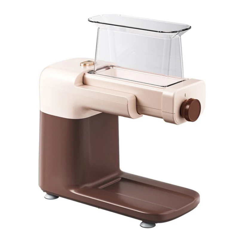 Automatische 220-V-Nudelmaschine, 3 Dickenfassungen, 2 Schneidmodi, 100 W braune Nudelmaschine für Nudelknödelverpackungen Image