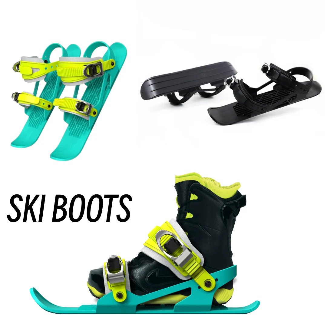 Kinder Mini Ski Skates Einstellbare Bindung Tragbare Ski Schuhe Schnee Shortboard Snowboard Ski Ausrüstung Winter Outdoor Sport