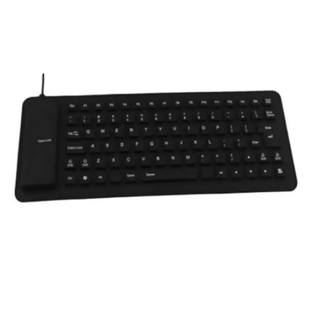 Silicone Mute Soft Keyboard 85-Key Computer Keyboard USB Wired Keyboard Portable Laptop Pc Folding Waterproof Keyboard 1 * 85-key Computer Keyboard Black