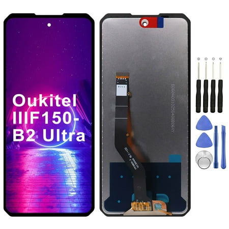 KIQ Replacement LCD Screen Full Assembly with Digitizer Compatible with Oukitel IIIF150-B2 Ultra(Without Frame)