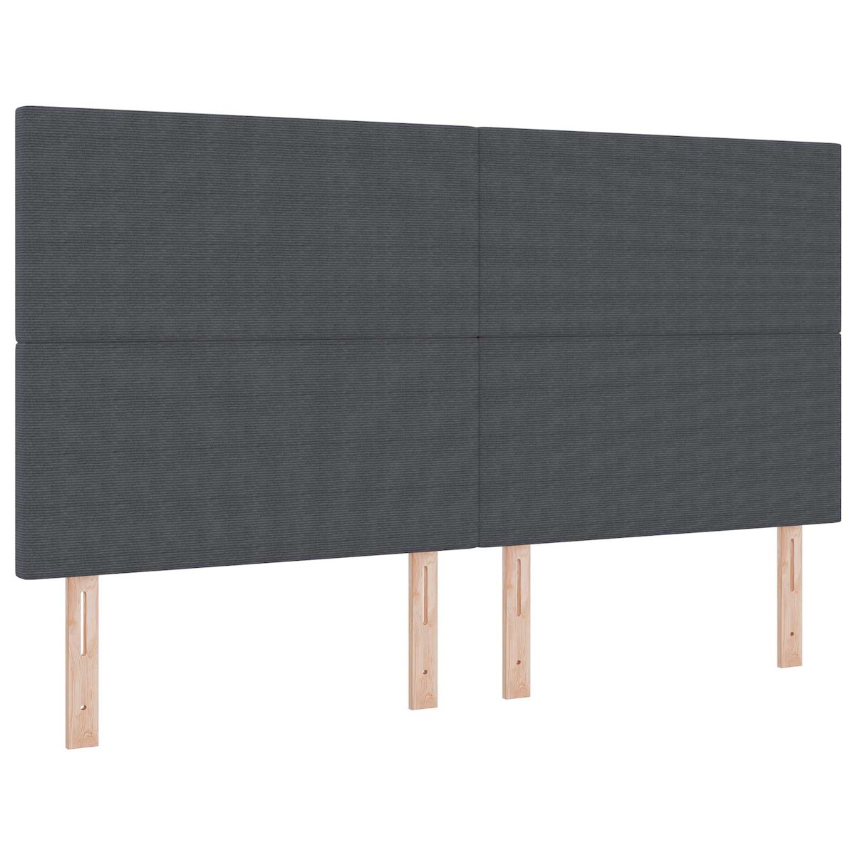 vidaXL LED Kopfteil mit LED-Lichtleisten Dunkelgrau 180 cm Polyester Image