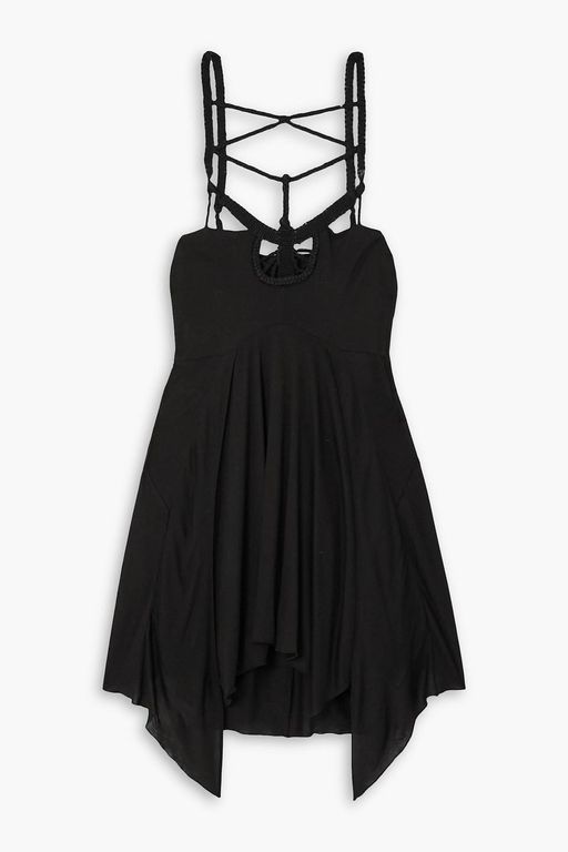 Diana Macramé-trimmed Jersey Mini Dress - Black - Isabel Marant Dresses
