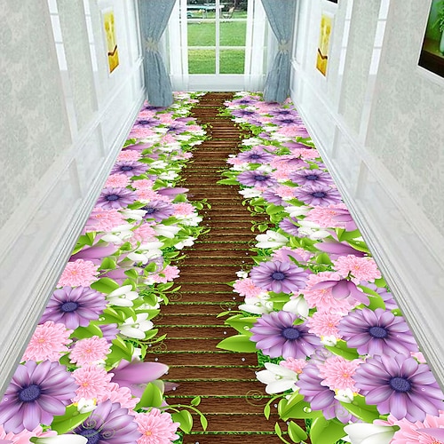 Läuferteppich mit 3D-Optik, 2D-Flachdruck, geeignet für Wohnzimmer, Schlafzimmer, Flur, Korridor, individuell gestaltbar, rutschfest, für Küche und Eingangsbereich. Image