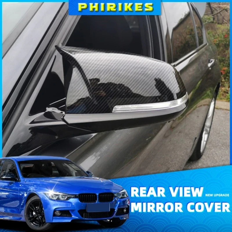 1 Paar seitliche Rückspiegel abdeckung kappen für BMW 1 2 3 4er f20 f30 f31 f32 f34 f36 e84 2018-abs glänzend schwarz Image