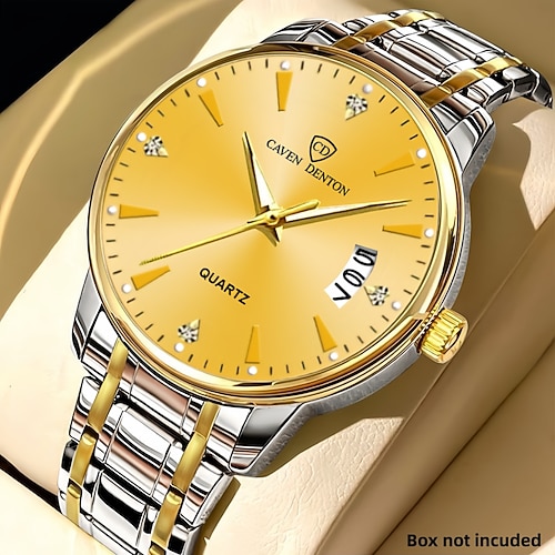 Herren-Business-Uhr mit Nachtlicht, Datumsanzeige und Edelstahlarmband – die perfekte Geschenkidee für Männer Image