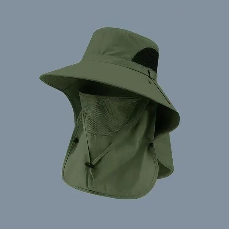 Unisex Bucket Hat Army Green Black Polyester Wide Brim Sports Outdoors Outdoor Fishing Solid Color Sun Protection Sunscreen