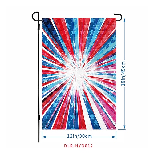 2er Pack Unabhängigkeitstag Gartenflagge Amerikanisches Festival Höflichkeitsdekoration Außen Hot Picking Image
