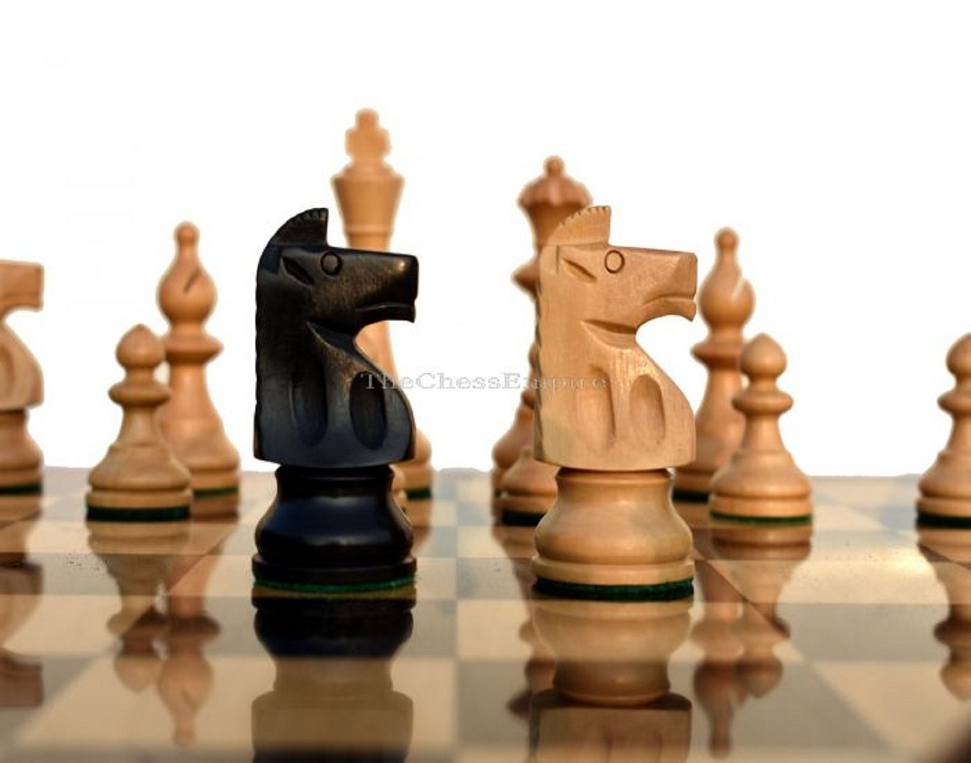 "W.T Pinney 1941 Liberty Series Boxwood & Ebonized 4\" King pezzi di scacchi in legno di lusso --L'impero degli scacchi"