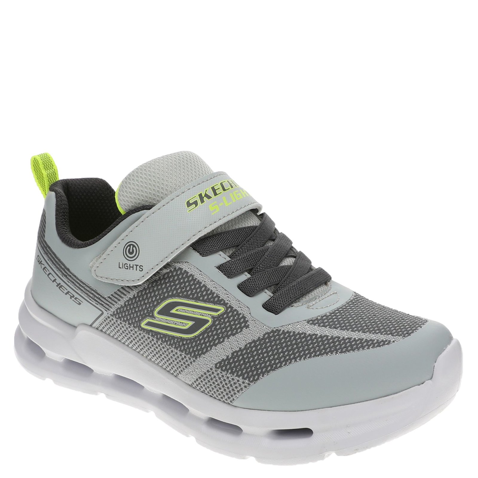 Skechers Glide-Step Lights 400240L - Boys 13.5 Toddler Grey Sneaker Medium