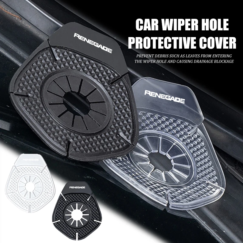 Per Jeep Auto Parabrezza Foro Tergicristallo Foro Tergicristallo Antipolvere Copertura Della Protezione Bussola Renegade Cherokee Wrangler JK Patriot Liberty