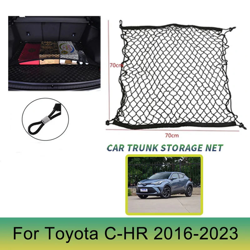 Per Toyota C-HR CHR C HR 2023 2022 2021 2020 2019 2018 2017 2016 Bagagliaio di un'auto NetCargo Maglia Net Bagagli Elastico Accessori Parti