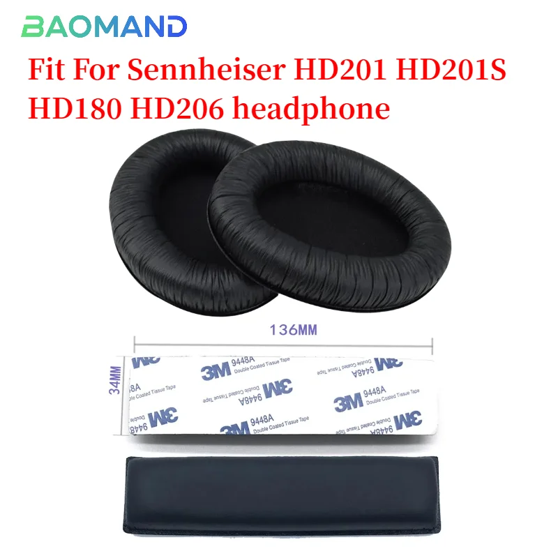 Ear pads for Sennheiser HD201 HD201S HD180 HD206 replacement Earpads headphones Earmuffs Soft cloth Memory Covers Sponge