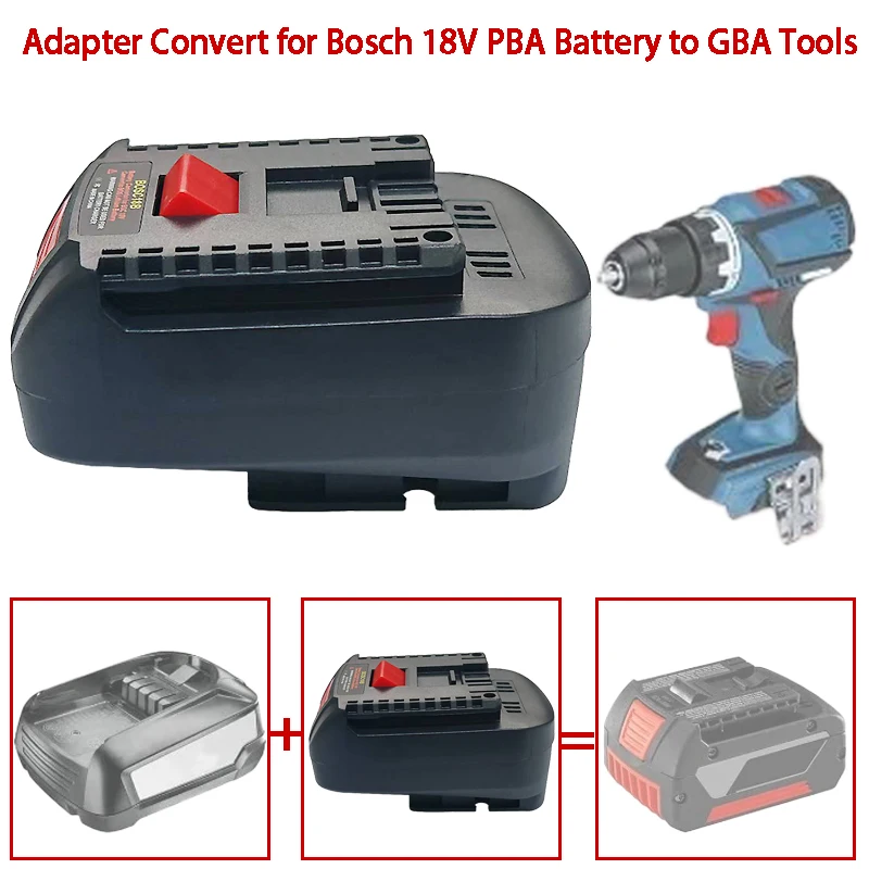 Konverter für Bosch 18V PBA Batterie BOSC18BS Batterie Adapter Konvertieren in für Bosch 18V Batterie Arbeit für Bosch 18V GBA Power Tools Image