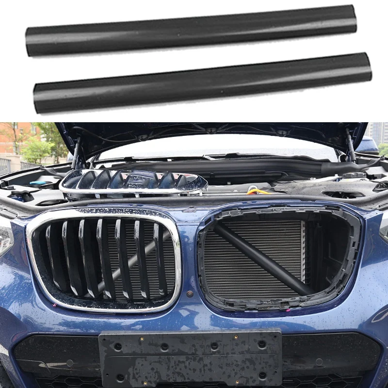 Frontgrill-Zierstreifen für BMW X3 G01 G08, Sport-Stil, Kühlergrill-Zierstreifen, Abdeckrahmen, Autodekorationen, Aufkleber, Schwarz Image