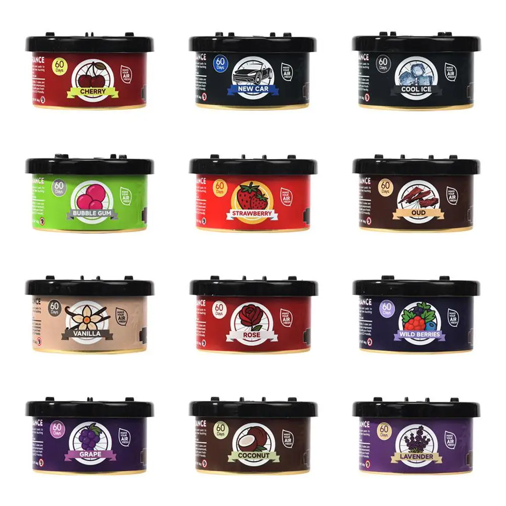 Auto-Lufterfrischer, Kaugummi-Duftdosen, Geruchsbeseitiger mit Deckel, unverzichtbarer, langlebiger, starker Duft für automatische Toilettenbedarf Image