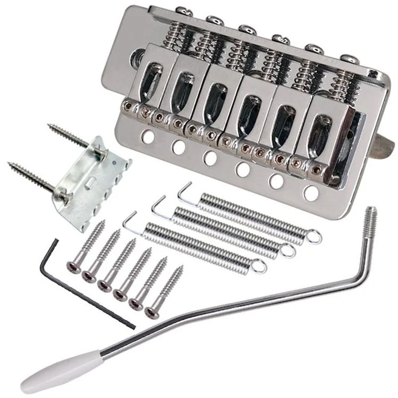 6-saitige Gitarrenbrücke, Sattel-Saitenhalter für Gitarre, Strat SQ ST, E-Gitarre, Tremolo-Brücke, Standard-Gitarrenzubehör Image