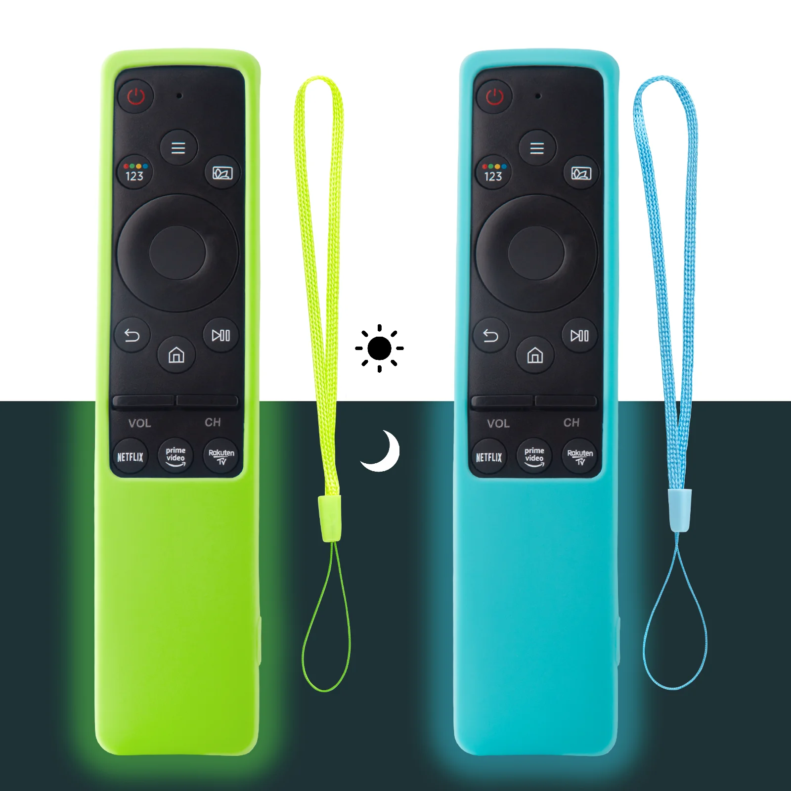 1 Stück leuchtende Silikonhülle für Samsung Smart TV BN59-01312A 01312H BN59 01241A 01242A Fernbedienungsabdeckung Image