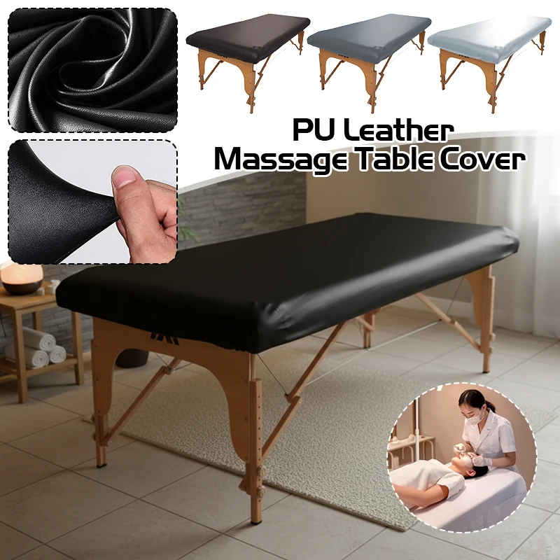 PU Leder Massage Tisch Abdeckung Abwischbar Wasserdicht Antifouling Schönheit Salon SPA Massage Tisch Abdeckung Ausgestattet Ersatz Bettlaken Image