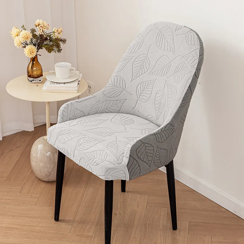 1 Stück gebogener Stuhlbezug mit doppelter Armlehne, verdickter Jacquard-Hockerbezug für den Heimgebrauch, Restaurant All Inclusive Image