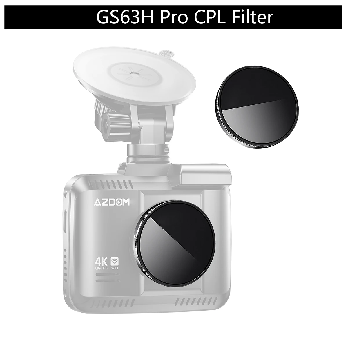 Für AZDOME 4K Dash Cam GS63H Pro CPL Filter für AZDOME GS63H Pro HD Objektiv Staub Schutz Anti Glare CPL Filter Image