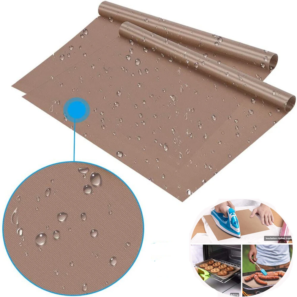 PTFE-Blatt zum Bügeln, Hitzepresse, antihaftbeschichtet, hitzebeständig, Bastelmatte, Wärmeübertragungspapierblatt zum Backen, Grillen Image