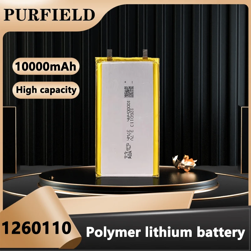 PURFIELD 10000 mAh 3,7 V 1260110 Polymer-Lithium-Ionen-Li-Ionen-Akku für Spielzeug POWER BANK GPS-Tisch-E-Book-Akkus Image