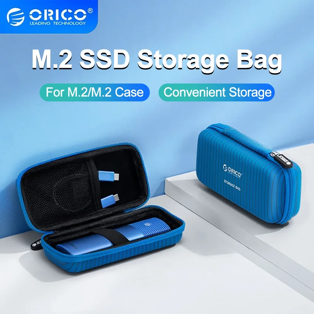 ORICO SSD Nvme M2 Festplattenhülle Schutztasche für externe M.2-Gehäuse/M.2 SSD/USB-Kabel/U-Disk-PC-Gehäuse Bunte Aufbewahrungstaschen Image