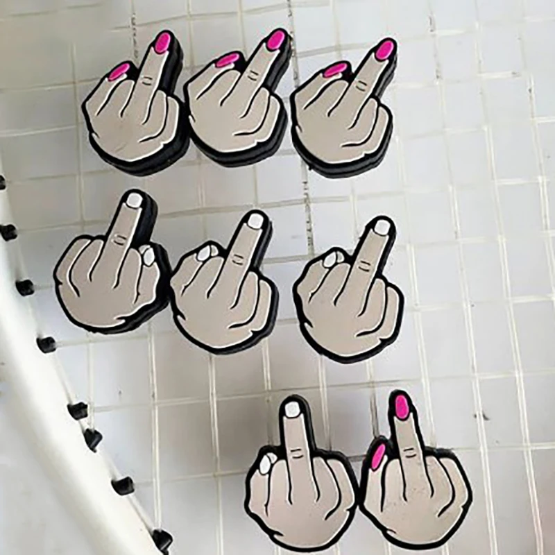 Mittelfinger Tennis schläger Vibrations dämpfer stoß dämpfender weicher Silikons chläger dämpfer Image