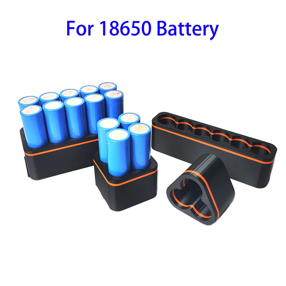 Feste Halterung für 18650-Lithiumbatterien, 3–10 Batterien, ABS-Kunststoff-Befestigung, schnelles Punktschweißen, einreihiger doppelseitiger Halter Image