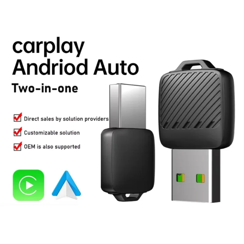Xiaomi 2-in-1 Wireless Android Auto Adapter Wireless CarPlay Dongle Auto Intelligente Systeme AI Smart Box Für Auto Wired CarPlay Image