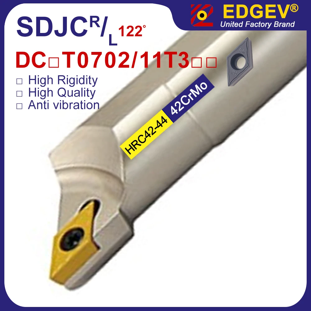 S08K S10K S12M S16Q S20R S25S - SDJCR07 SDJCR11 42crmo Innendrehwerkzeug SDJCR SDJCL Drehmaschinen-Bohrstange für DCMT0702-Einsätze Image