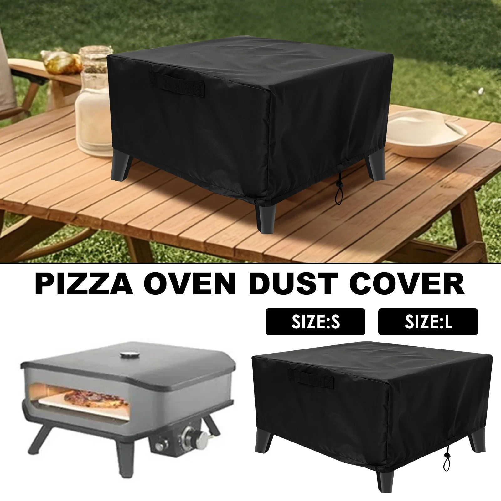 420D Pizzaofen-Abdeckung aus Oxford-Gewebe, wasserdicht, für den Außenbereich, für Cozze 90347 Gas-Pizzaofen mit verstellbarem Schnallenriemen Image