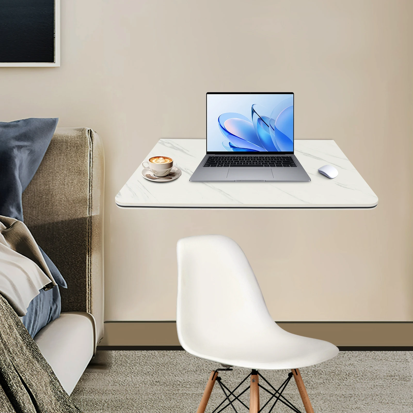 Klappbarer Wandschreibtisch, an der Wand montierter Klapptisch, an der Wand montierter Klapptisch für Esstisch, Büro, Schreibtisch, Laptop-Tisch Image