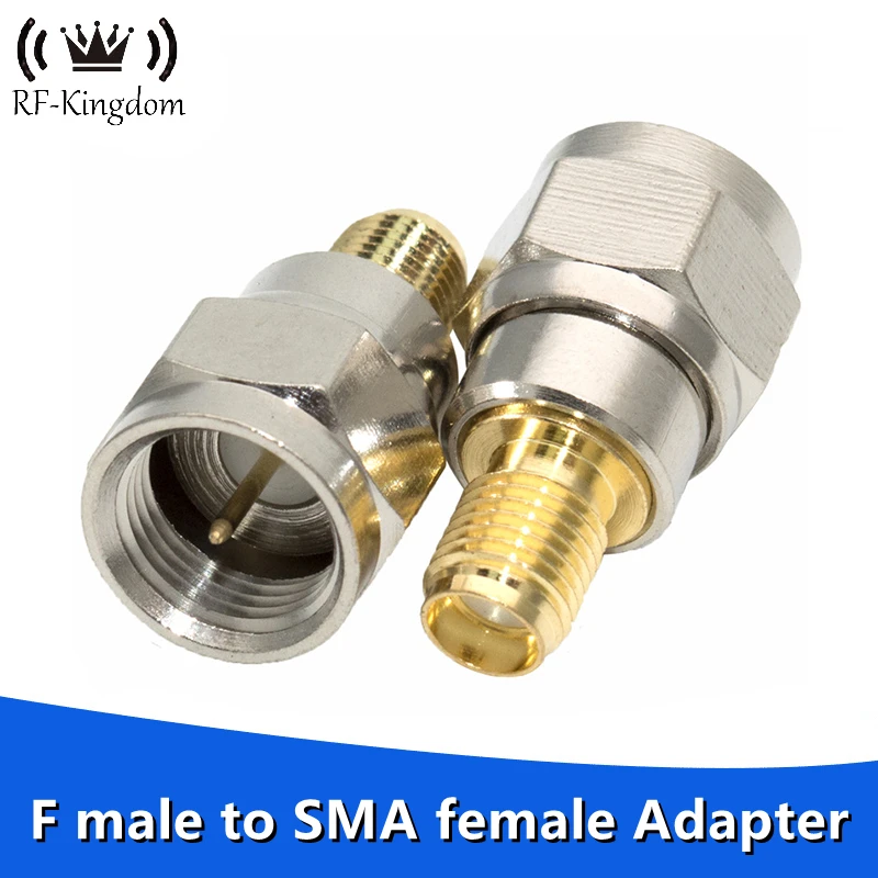 F-Stecker auf SMA-Innengewinde, HF-Koaxial-Koax-Adapter, F-Typ-Anschluss, Konverter für TV-Antennen, Kabel Image