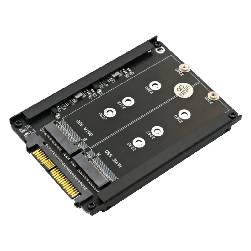 M.2 NGFF/MSATA zu SATA3 2-in-1 SSD Solid-State-Laufwerk 2,5-Zoll-Festplattengehäuse Adapterkarte Computerperipheriegerät Image