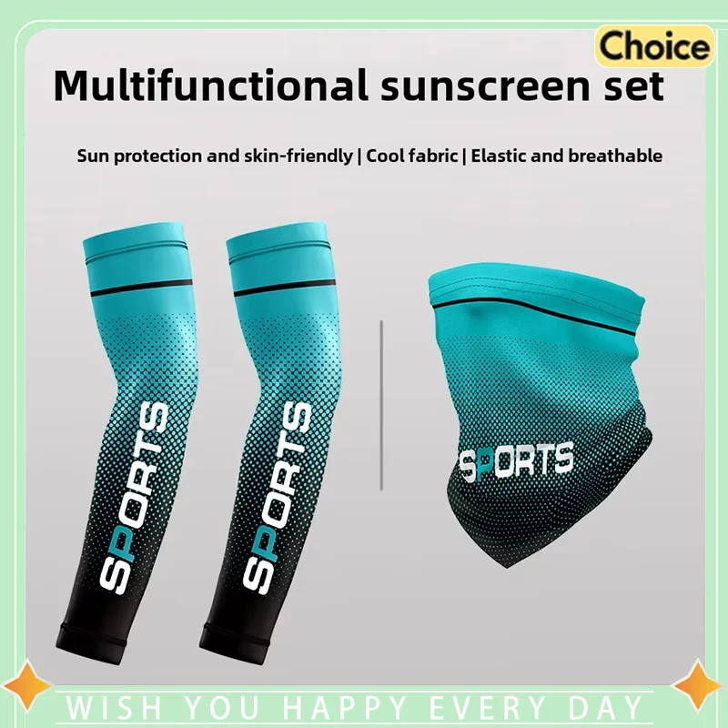 Männer Eis Seide Kühlung Arm Ärmel Sommer UV Sonnenschutz UPF50 + für Radfahren Motorrad Angeln Outdoor Atmungsaktive Arm Wachen Image