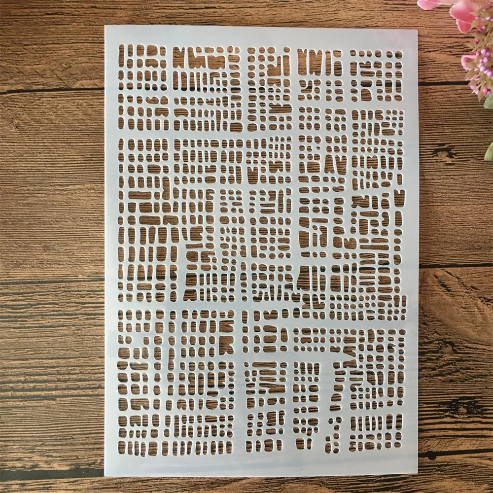 A5 21 cm Net Mesh Layering Schablonen Malerei Scrapbook Färbung Präge Album Dekorative Vorlage Image