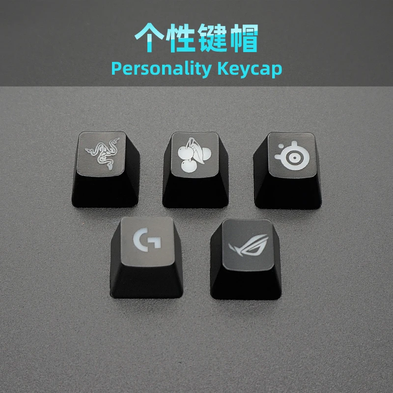 Persönlichkeit Mechanische Tastatur Tastenkappen durchscheinende Tastenkappen für Logitech Steelseries Razer ROG Cherry Cross Switch OEM R4 Heigh Image